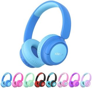 iClever BTH22 Kids Bluetooth Headphones, 60H Play Time, USB C Fast Charging, Bluetooth 5.4, AUX Cord,Safe Volume 74/85 dBA,Over Ear Kids Headphones Wireless for iPad/Tablet/Travel/School, Blue