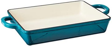 Crock Pot 112008.01 Artisan 13 Inch Enameled Cast Iron Lasagna Pan, Teal Ombre