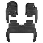 TuxMat - for Ford F150 SuperCrew with Rear Seat Fold Out Storage 2021-2024 Models - Custom Car Mats - Maximum Coverage, All Weather, Laser Measured - This Full Set Includes 1st and 2nd Rows