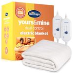 Silentnight Dual Control Electric Blanket Super King - Heated Electric Underblanket Bed Warmer Sheet with 3 Heat Settings, Easy Fit Straps and Split Controls - Machine Washable - Super King 160x200cm