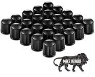 ACUTAS 100 Pcs Car Wheel Universal Tire Stem Covers for Cars, SUVs, Bike and Bicycle, Trucks, Motorcycles Heavy-Duty Valve Cap Stem Air Valve Caps (Black, Pack Of 100)