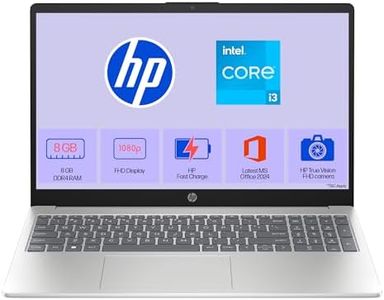 HP 15, 13th Gen Intel Core i3-1315U (8GB DDR4, 512GB SSD), FHD, Micro -Edge, Anti-Glare, 15.6''/39.6cm, Win11, M365* Office24, Silver, 1.59kg, fd0624tu, FHD Camera, UHD Graphics Laptop