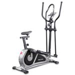 Welcare Elliptical Cross Trainer WC6020B with seat, Hand Pulse Sensor, LCD Monitor, 110KGS Max. User Weight, Adjustable Resistance for Home Use