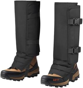 SINHOWANG Snake Gaiters for Men Women, Balck Snake Bite Protective Gaiter Chaps Fit for Outdoor Hunting Hiking Farm Working Lawncare, Lightweight Waterproof Lower Legs Guards with Adjustable Size