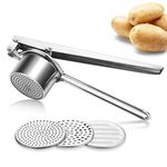 Choxila Potato Ricer and Masher Large Heavy Duty Stainless Steel Manual Masher Ricer Kitchen Tool Food Ricer Press Strainer Great for Smooth and Fluffy Mashed Potatoes, Puree, Gnocchi, Fruit Juicer