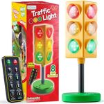 ArtCreativity Traffic Light Lamp - Traffic Light for Kids with Wireless Remote - 8 Different Light Patterns - Classroom Traffic Light Novelty Lamp - Car Room Decor for Boys and Girls Ages 3 and Up