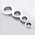 Hair Catcher Shower Drain(4 Pack), Bathtub Drain Cover, Sink Tub Drain Stopper, Sink Strainer for Kitchen and Bathroom, Hair Stopper for Bathtub Drain Cover Size from 1.5'' to 4.45''.