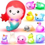 JOYIN 12 PCS Light Up Bath Toys, To