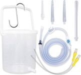 TopQuaFocus PVC Enema Bucket Kit, Enema Kit, 2 Quart 5.3" Tips for Man Woman