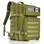 ITHWIU Tactical Backpacks, Large Capacity 35L Military Backpack Army Molle for Outdoor Hiking, Camping, Hunting, Army Green