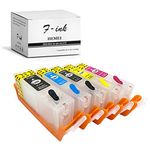 F-ink 5 Colors Empty Refillable Ink Cartridges Replacement for Canon 280XXL 281XXL PGI-280XXL CLI-281XXL for Pixma TR8620 TR8622 TR7620a TS6220 TR8520 TS9520 TS6120 TR7520 TS9521C TS6320 TS702 Printer