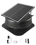 VEVOR Solar Attic Fan, 42 W, 2800 CFM Large Air Flow Solar Roof Vent Fan, Low Noise and Weatherproof with 110V Smart Adapter, Ideal for Home, Greenhouse, Garage, Shop, RV, FCC Listed