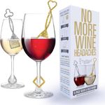 PureWine Silver & Gold Wand Histamine and Sulfite Filter, Purifier Reduces Wine Allergies, Stir Stick Aerates Wine - Pack of 8