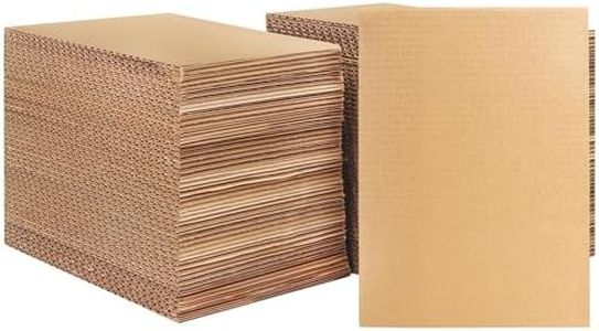 Belle Vous Fogli di Cartone Ondulato Marrone (100 Pezzi) - 18 x 12,5 cm - Fogli Cartone Pressato 2,8 mm per Corrispondenza, Arte, Artigianato ed Imballaggio - Fogli Cartoncino Ondulato