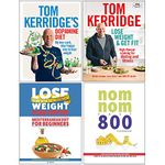 Tom Kerridge's Dopamine Diet [Hardcover], Lose Weight & Get Fit [Hardcover], Mediterranean Diet For Beginners, Nom Nom Fast 800 Cookbook 4 Books Collection Set