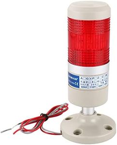 Baomain Industrial Signal Light Column LED Alarm Round Tower Light Indicator Continuous Light LGP-502T Warning Light Red AC 110V