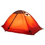 3 Season 2-Person Double Layer Waterproof Dome Backpacking Tent Aluminum Rod Windproof for Camping Hiking Travel Climbing (RED)