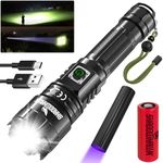 Shadowhawk Flashlight Rechargeable, Tactical Flashlight 100000 Lumens Led Flashlights, XHP70.2 Flash Light Brightest Flashlight Powerful, Military High Power Flashlight Super Bright, Camping Hiking