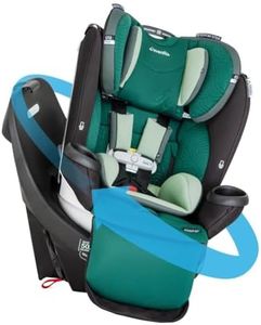 Evenflo Gold Revolve360 Extend All-in-One Rotational Car Seat with Green & Gentle Fabric (Emerald Green)