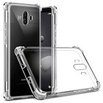 SmartLike Huawei Mate 10 5.9", [Bumper] Exculsive Transparent with Anti Dust Plugs Shockproof Slim Back Cover Case for Huawei Mate 10 5.9" - Transparent