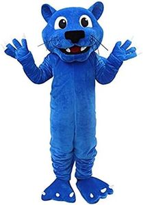 Blue Panther Mascot Costume Cartoon Character Cosplay Party Fancy Dress Adult Outfit