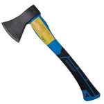 Taparia FHSA 500 Steel Axe with Fiberglass Handle (500g)-Ergonomic Non-slip Handle, Protective Rubber Handle-Balanced Weight Distribution, Vibration-Absorbing Handle-Lightweight, Low Maintenance