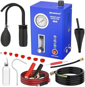 MRCARTOOL Automotive Smoke Machine Leak Detector with Pressure Gauge and Smoke Flow Meter, EVAP Smoke Machine Diagnostic Tester Pipeline Fuel Leakage Detector with Oil Meter for 12V Vehicles