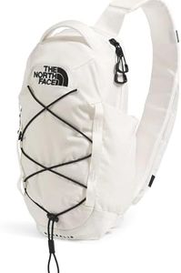 THE NORTH FACE Borealis Sling Bag - Crossbody Bag, Water Repellent, Adjustable Strap, Multiple Compartments, White Dune/TNF Black, One Size