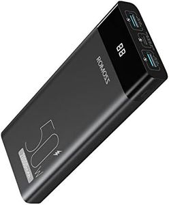 ROMOSS USB C PD Power Bank, 50W Laptop Portable Charger, 20000mAh Ultra Fast Charging Battery Pack 3 Outputs & 1 Inputs Compatible with MacBook iPad Pro iPhone 14 S22 Switch and More