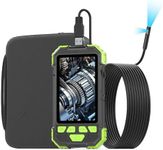 ILIHOME Dual Lens Endoscope, 7.9mm IP67 Waterproof Borescope with Light, 1080P Digital Inspection Camera, Sewer Camera with 4.3" IPS Screen,8 LED Lights,16.5FT Semi-Rigid Cable