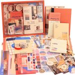 The AutoStory Paper Junk Journal & Scrapbook Kit: A6 Notebook, Stickers, Diy Set With Vintage Aesthetic & Creative Decor Journaling Supplies. Ideal Gifting For Teens, Girls (Until Sunset, Orange)