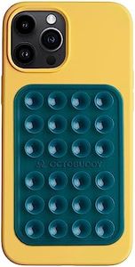 OCTOBUDDY Classic MAX - Silicone Suction Phone Case Adhesive Mount - Hands-Free, Strong Grip Holder for Selfies and Videos - iPhone and Android Compatible - 2.6″ x 3.9″, Teal