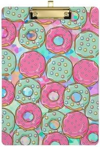 Colorful Donuts Office Clip Boards Waterproof for Coaches Size 9 x 12