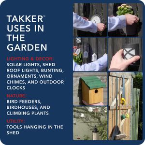 Takker Hardwall Picture Hanging Kit – Easy No-Drill Wall Hooks Set