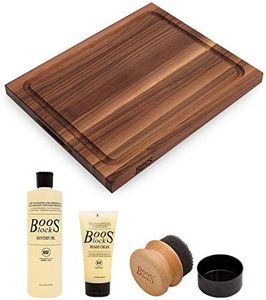 John Boos Walnut BBQ Cutting Board & Maintenance Set