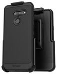 Encased LG G8 ThinQ Belt Clip Case (Thin Armor) Slim Grip Cover with Holster - Black