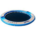 Wateraft 8 ft x 8 ft Inflatable Round Floating Dock, Water Raft, Pad & Boat Docking Station for Lake, Pool, Beach & Ocean, w/D-Rings, Multicolor