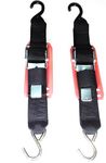 Rod Saver 2PB2VP Paddle Buckle Transom Tie-Down w/Orange Pads - 2" X 2"
