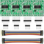 WWZMDiB 4Pcs HX711 Load Cell Amplifier 24-Bit ADC Weighing Sensor Module Used to Measure Force, Pressure, Displacement, Strain, Torque, Acceleration.