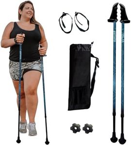 York Nordic Big and Tall Motivator Walking Poles for Balance and Rehab - 2 Pieces - Strong Push Button Locks, Detachable Rubber Feet, Travel Bag - for Heights 4' up to 7' feet and Weights up to 500lbs