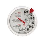 HIC Harold Import Co. 29007 HIC Roasting Meat Poultry Ham Turkey Grill Thermometer, Oven Safe, Large 2-Inch Easy-Read Face, Stainless Steel Stem and Housing