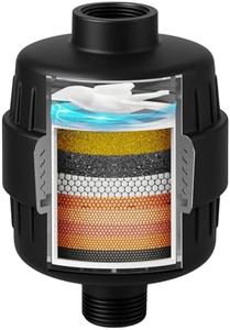 Yodel Shower Water Filter - Shower Head Filter for Hard Water - Water Softener to Remove Chlorine and Fluoride,Improve Hair and Skin Condition,Matte Black