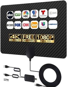 Indoor TV Antenna - 4K HD Amplified Digital HDTV Antenna with Signal Booster - 360° Long Reception TV Aerial Support All Types TV