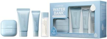 Laneige Water Bank Blue Hyaluronic Hydration Set: Hydrate, Nourish, Full Sized Cream Moisturizer, Travel Sized Eye Cream, Toner, Cleanser