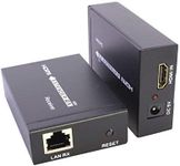 axGear HDMI LAN Extender Over CAT 5E CAT 6 RJ45 UP to 200FT 1080P with 2 AC Adapters