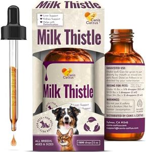 Milk Thistle for Dogs – Cares for Liver, Kidneys & Help with Cat UTI – Milk Thistle for Dogs Liver Support is Breeds & Sizes – Natural Salmon Flavor – 2 Oz