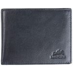 Mancini Bellagio Top Grain Leather RFID Secure Center Wing Billfold,Black,2020153-bk,One_Size