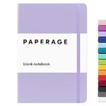 PAPERAGE Blank Journal Notebook, (Lavender), 160 Pages, Medium 5.7 inches x 8 inches - 100 gsm Thick Paper, Hardcover