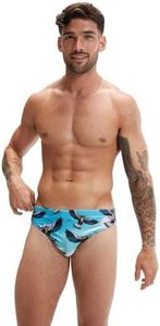 Speedo Men's Escape Briefs Swoopy Bois, Blue, 8