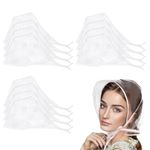 EULAPGOE 12 Pieces Rain Bonnet with Visor Clear Waterproof Rain Scarf Plastic Rain Hats for Women Lady Rain Wear